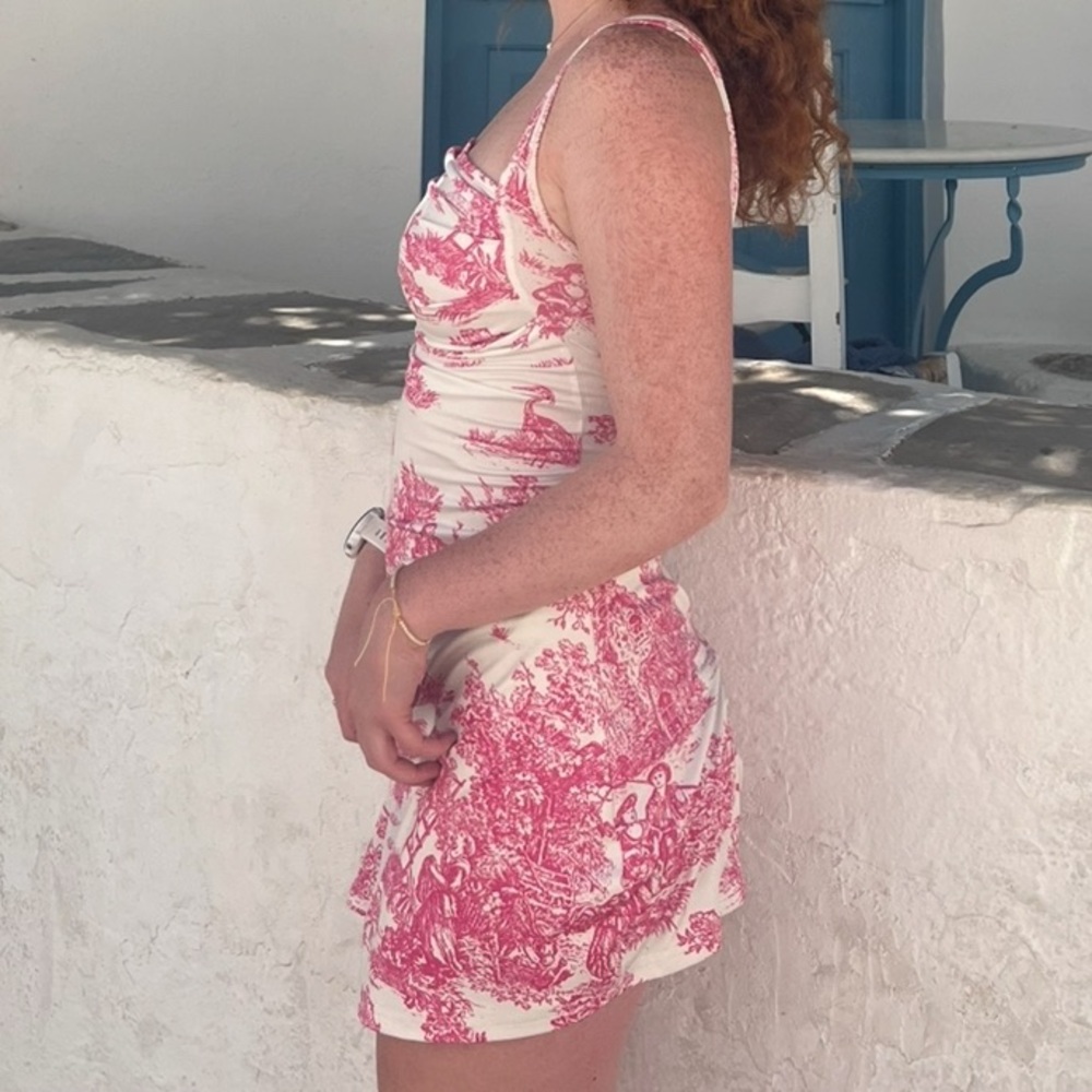 Cider Pink and White Mini Dress